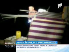 Salvat din Marea Neagră, după ce a plecat în lume cu o barcă improvizată