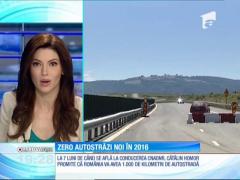 Batem un record, în acest an, la capitolul autostrăzi. Inaugurăm ZERO kilometri noi de şosea