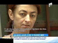 Camelia Roiu, medic anestezist de la Spitalul de Arşi, a filmat pacientul pe rănile căruia erau mai multe larve