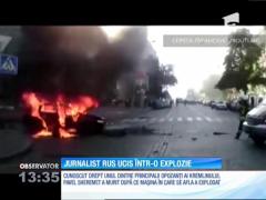 Explozie în capitala Ucrainei. Un cunoscut jurnalist a fost asasinat