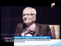 Actorul Radu Beligan a murit la spitalul Elias din Capitală