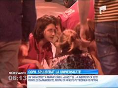 Copil de 11 ani, spulberat la Universitate