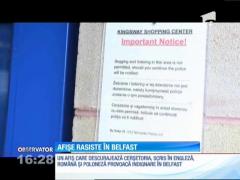 Un afiş menit să descurajeze cerşetoria provoacă rumoare în Belfast