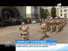 Militarii Batalionului 341 Infanterie, supranumiţi "Rechinii Albi", au plecat într-o misiune în Afghanistan