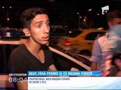 Patru tineri au fost reţinuţi după ce au fost prinşi în trafic cu o maşină furată