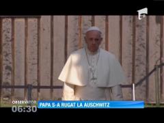 Papa Francisc s-a rugat la Auschwitz