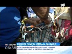 Emblemă olimpică umană la Sao Paulo