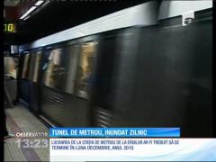 Tunelul de la staţia de metrou de la Eroilor, inundat zilnic