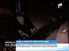Drumul spre concendiu al unei familii din Arad la un pas să se încheie tragic, după un accident de circulaţie