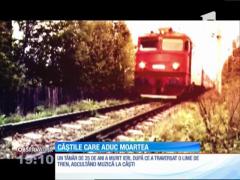 Un tânăr de 25 de ani a murit după ce a traversat o linie de tren, ascultând muzică la căști
