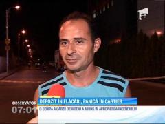 Flăcări violente au izbucnit la un fost depozit de vopseluri din Bucureşti. De teamă că locuitorii din zonă se vor intoxica, pompierii au fost la un pas să-i evacueze