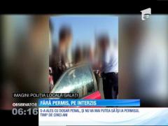 Un tânăr de 22 de ani, prins fără permis, pe interzis