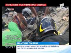 Imagini emoționante în Italia. Trei copii, scoşi, în viaţă, de sub dărâmături