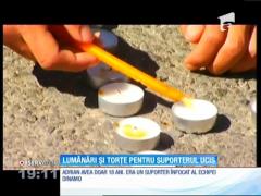 Adrian, tânărul omorât dintr-o lovitură de un huligan, a fost condus pe ultimul drum