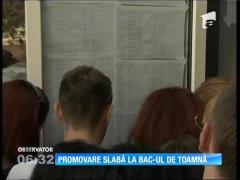Promovare slabă în sesiunea de toamnă a examenului maturităţii