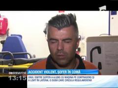 Accident violent în Prahova. Două maşini s-au lovit frontal