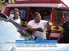 Scandal între rromi și polițiști, în Vâlcea. Rromi: "Ne-a băgat spray în ochi şi ne-a omorât!"