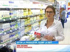 Laptele şi carnea, ieftine la producători, scumpe la raft