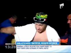 Avram Iancu, un bibliotecar din Petroşani, a devenit primul român care a traversat Canalul Mânecii înot