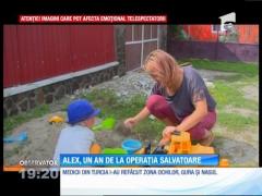 La un an de când a fost mutilat de o explozie, Alex începe să aibă înfăţişarea unui copil normal