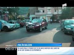 Incendiu într-un balcon din centrul Reşiţei