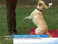 Terapie cu animale pentru copii