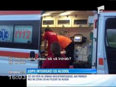 Doi copii de șapte şi nouă ani, găsiţi aproape de comă alcoolică pe un câmp