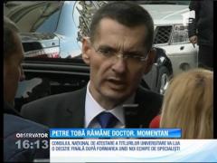Petre Tobă rămâne cu titlul de doctor