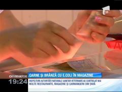 Bacteria e.coli, descoperită în mai multe probe de carne şi brânză luate din magazine, restaurante şi abatoare din 14 judeţe