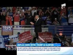 Replici dure de la distanţă între Donald Trump şi Hillary Clinton