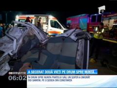 În drum spre nunta fratelui său, un şofer a secerat două vieţi, pe o şosea din Constanţa