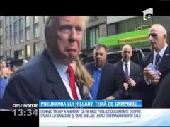 Starea de sănătate a lui Hillary Clinton, temă de campanie