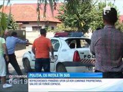 Un poliţist din Târgu Jiu s-a răsturnat cu maşina de serviciu într-o intersecţie