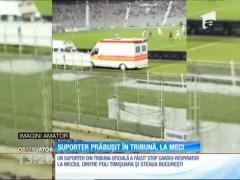 Suporter prăbuşit în tribună, la meciul dintre Poli Timişoara şi Steaua Bucureşti