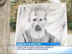 Portretul lui Brâncuși, din ață și cuie