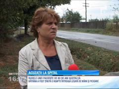 Acuzaţii grave la spital. O pacientă de 80 de ani, ţinută legată de mâini şi de picioare!