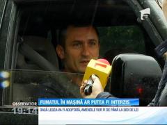 Fumatul în maşina personală ar putea fi interzis. Amenda poate ajunge şi până la 500 de lei