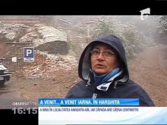 În Harghita a venit iarna! "Nu prea îmi amintesc să fi nins atât de devreme în anii trecuţi” (FOTO + VIDEO)