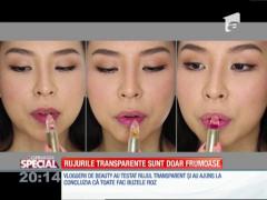 Special! Rujurile transparente cu o floare în interior, la modă