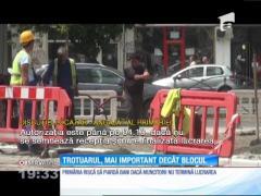 Trotuarul, mai important decât blocul