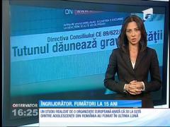 Studiu îngrijorător: 30% dintre adolescenţii din România au fumat în ultima lună