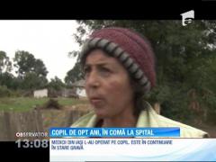 Băiatul de 8 ani găsit rănit de tată în curte, în continuare în stare gravă