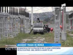 Accident mortal, după ce s-au curentat la reţeaua de înaltă tensiune