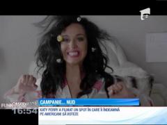 Cântăreaţa Katy Perry îndeamnă americanii la vot în costumul Evei