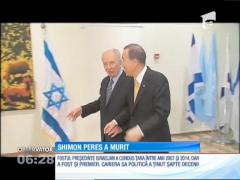Fostul preşedinte al Israelului şi laureat al Nobelului pentru Pace, Shimon Peres, s-a stins din viaţă la vârsta de 93 de ani