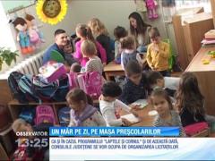 Un măr pe zi, pe masa preşcolarilor