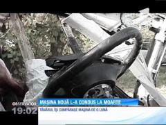 Un tânăr din Argeş şi-a găsit sfârşitul după ce s-a înfipt cu bolidul abia cumpărat într-un cap de pod