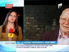 TRAGEDIE în familia lui Răzvan Theodorescu: Fiul fostului ministru al Culturii, găsit mort în casa de vacanţă a familiei