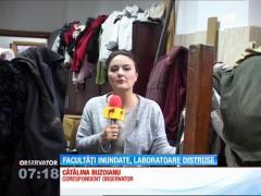 Ploile torenţiale au făcut prăpăd la mai multe secţii ale Universităţii Ovidius din Constanţa