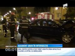 Accident grav într-o intersecție